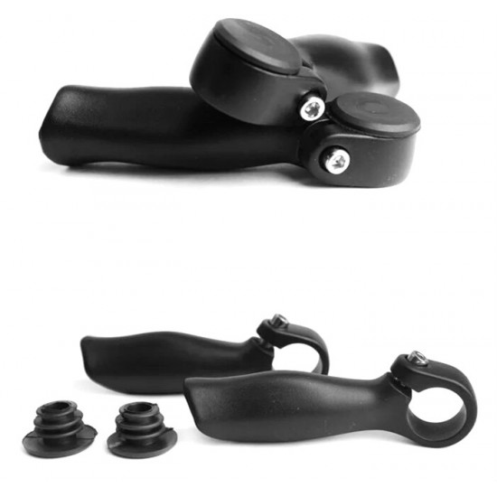 Aluminum Alloy Mountain Bicycle Vice Handle Black Bike Handle Claw Horn Ergonomic Handlebar Bike Parts