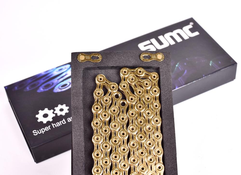 12Speed126LGoldHollowLichtgewichtFietskettingX1X121X12SysteemConnectorInbegrepenVoorRoadFietsMtbmoun-4001346294569