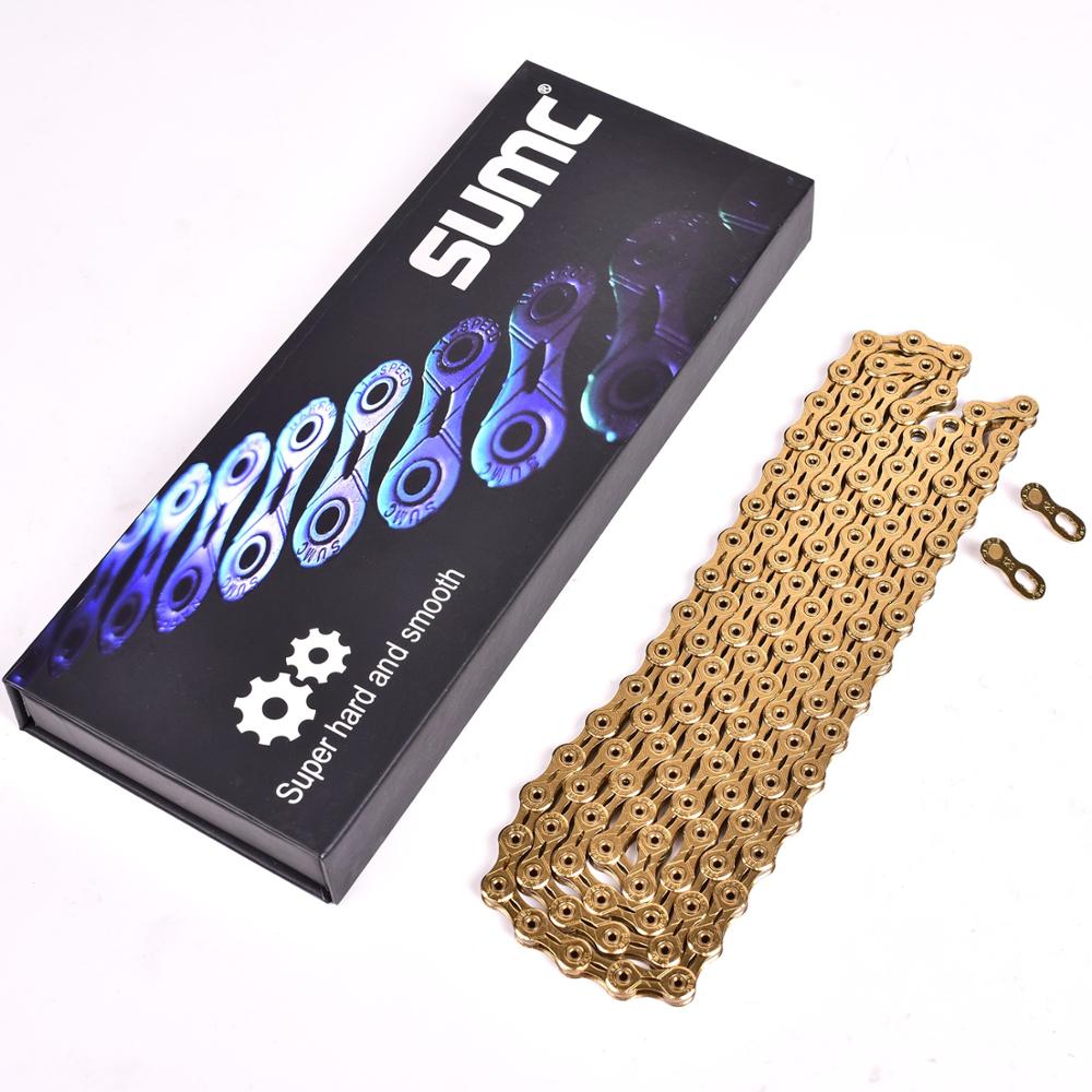 12Speed126LGoldHollowLichtgewichtFietskettingX1X121X12SysteemConnectorInbegrepenVoorRoadFietsMtbmoun-4001346294569