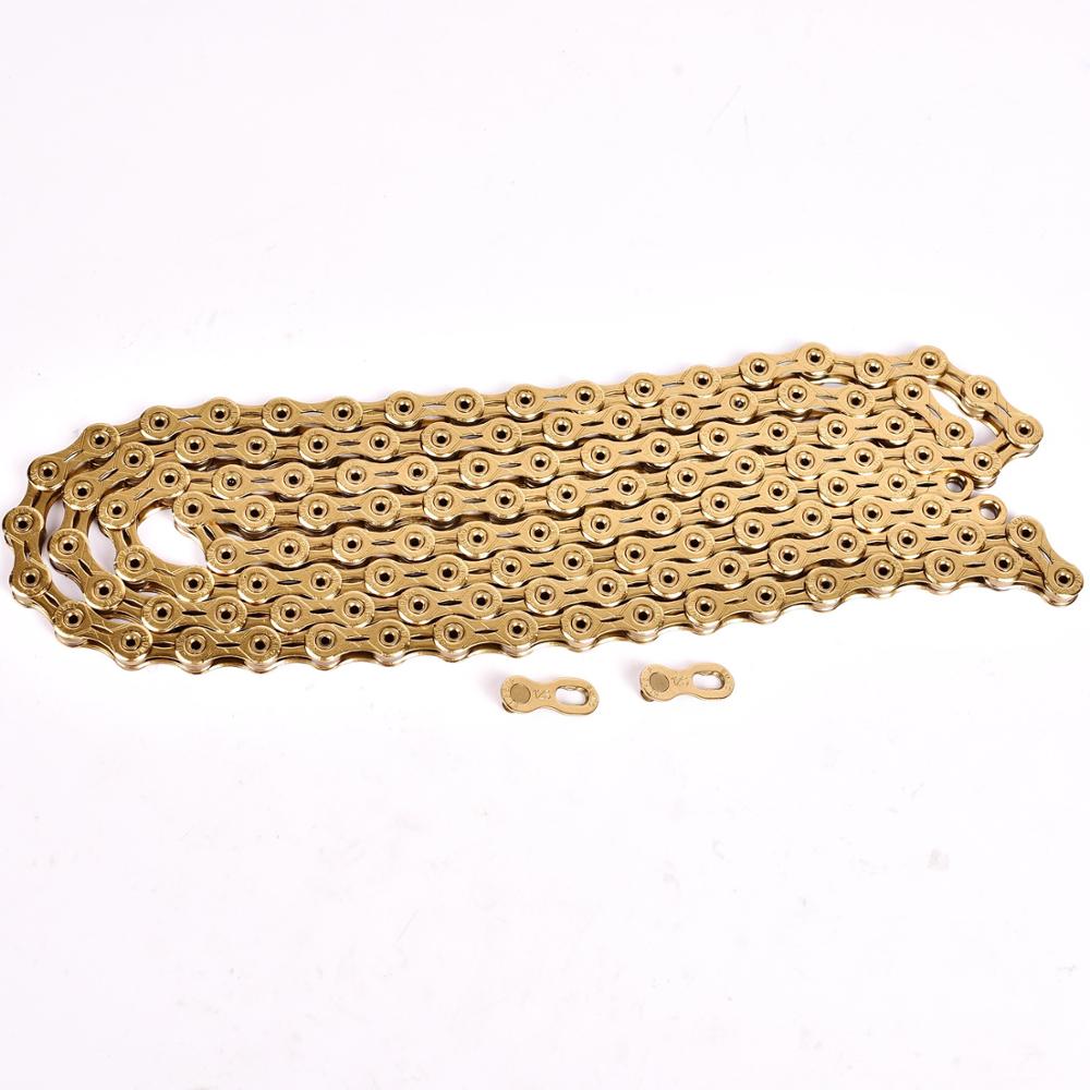 12Speed126LGoldHollowLichtgewichtFietskettingX1X121X12SysteemConnectorInbegrepenVoorRoadFietsMtbmoun-4001346294569