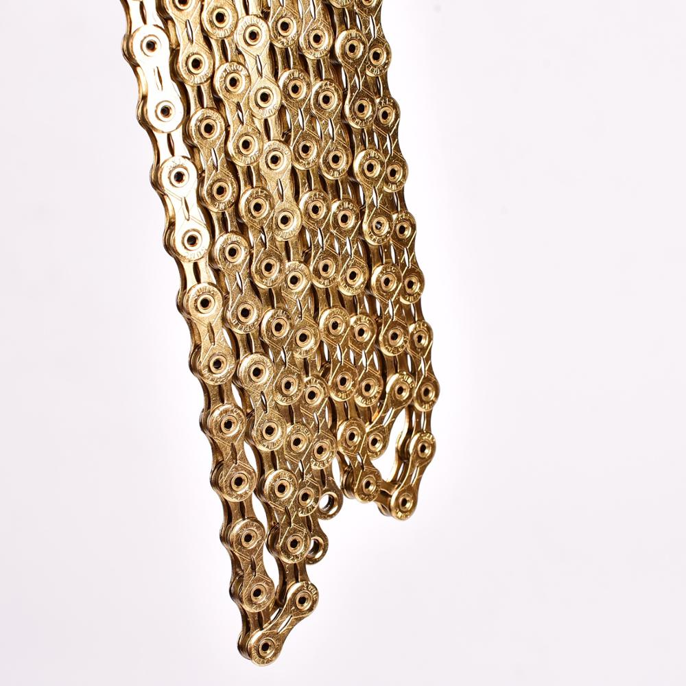 12Speed126LGoldHollowLichtgewichtFietskettingX1X121X12SysteemConnectorInbegrepenVoorRoadFietsMtbmoun-4001346294569