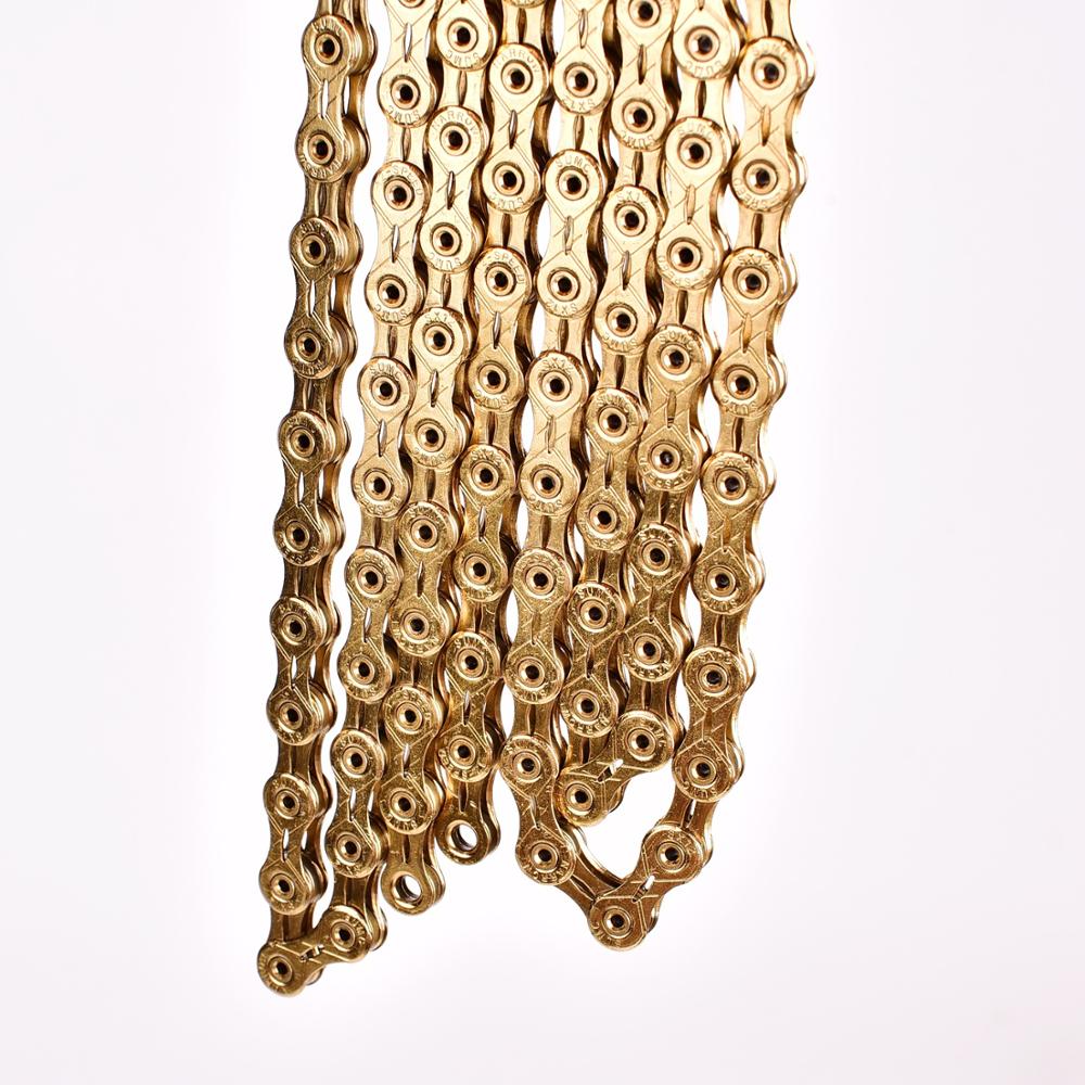 12Speed126LGoldHollowLichtgewichtFietskettingX1X121X12SysteemConnectorInbegrepenVoorRoadFietsMtbmoun-4001346294569