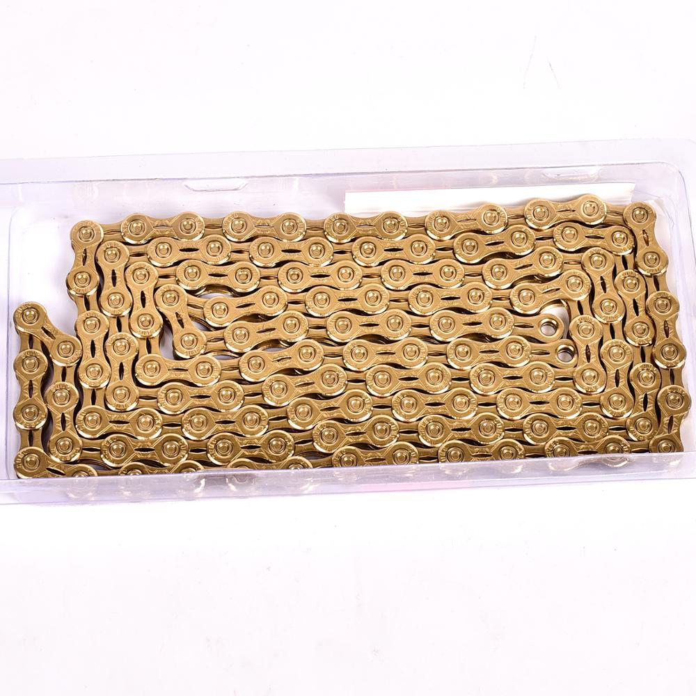 12Speed126LGoldHollowLichtgewichtFietskettingX1X121X12SysteemConnectorInbegrepenVoorRoadFietsMtbmoun-4001346294569