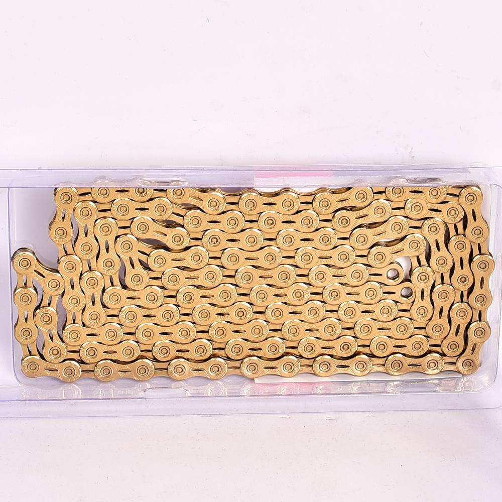 12Speed126LGoldHollowLichtgewichtFietskettingX1X121X12SysteemConnectorInbegrepenVoorRoadFietsMtbmoun-4001346294569