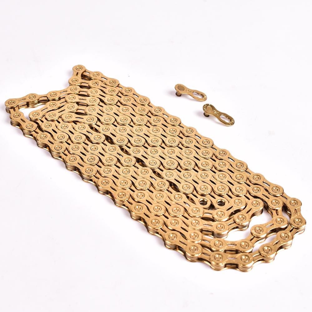 12Speed126LGoldHollowLichtgewichtFietskettingX1X121X12SysteemConnectorInbegrepenVoorRoadFietsMtbmoun-4001346294569