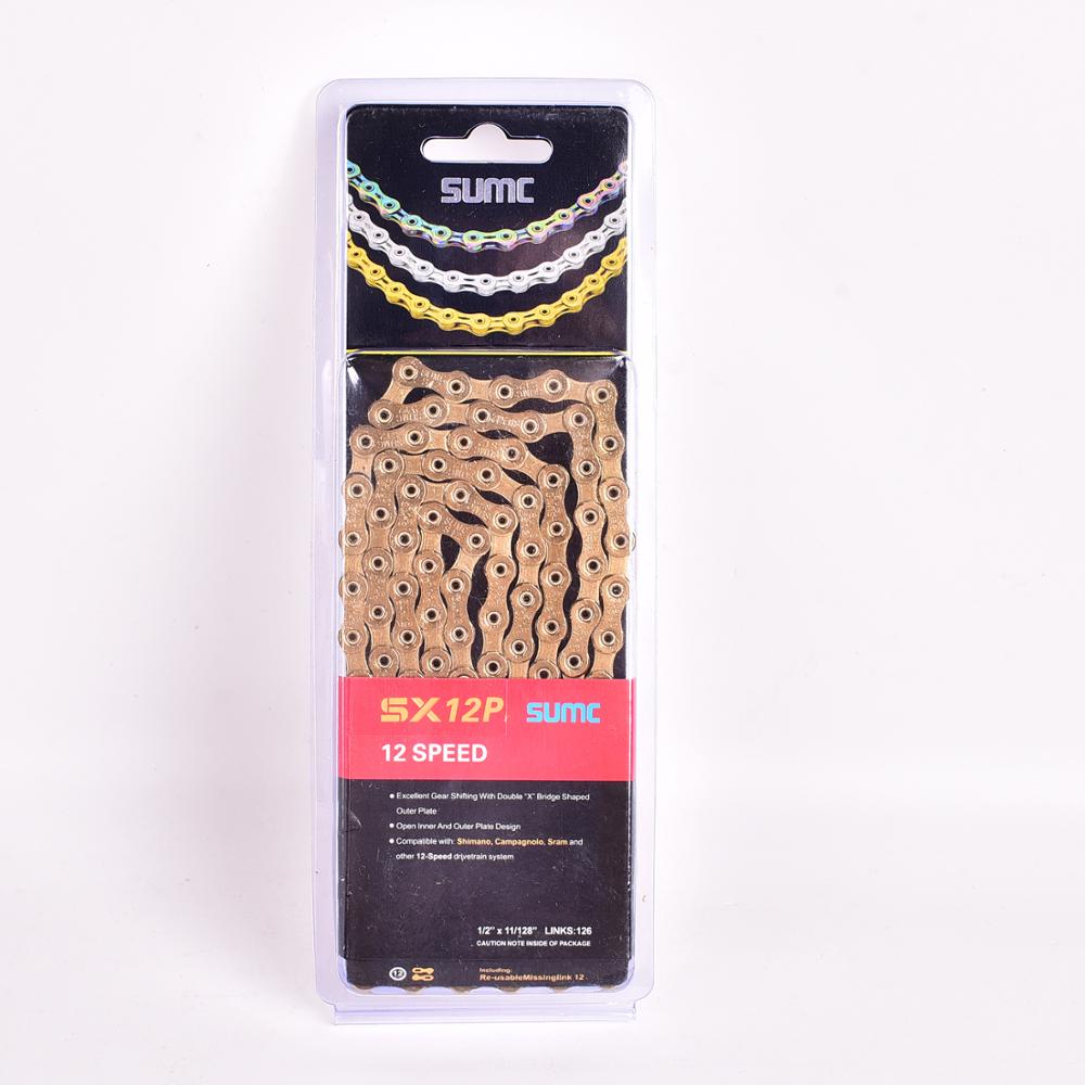 12Speed126LGoldHollowLichtgewichtFietskettingX1X121X12SysteemConnectorInbegrepenVoorRoadFietsMtbmoun-4001346294569