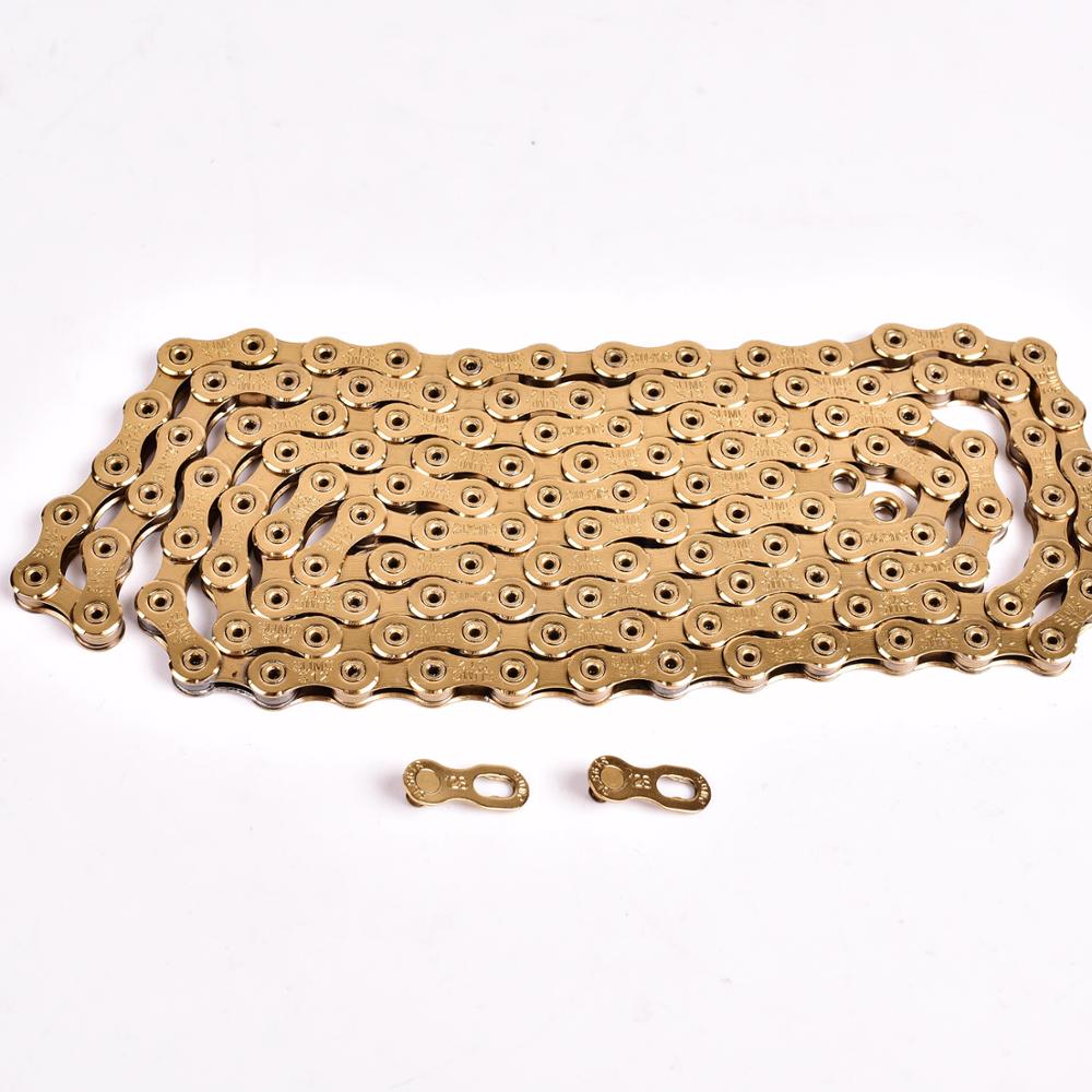 12Speed126LGoldHollowLichtgewichtFietskettingX1X121X12SysteemConnectorInbegrepenVoorRoadFietsMtbmoun-4001346294569