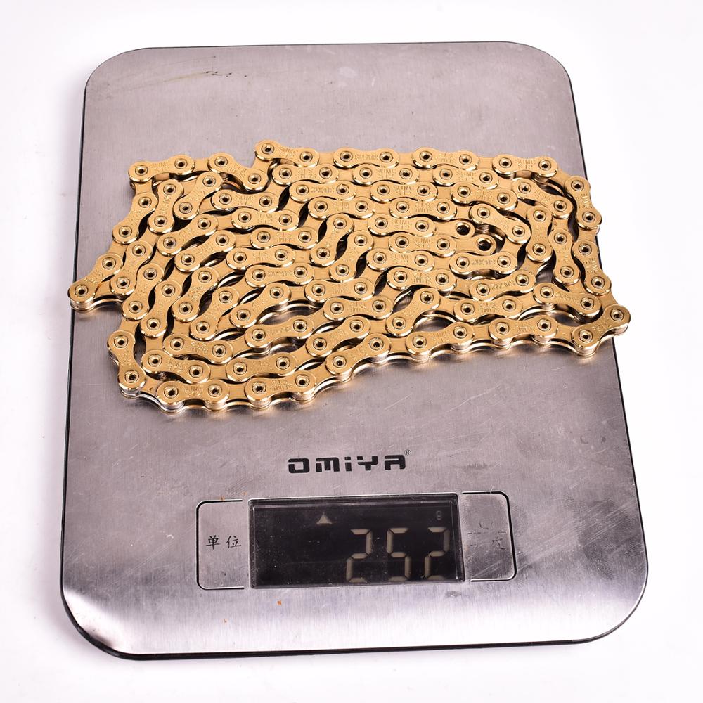 12Speed126LGoldHollowLichtgewichtFietskettingX1X121X12SysteemConnectorInbegrepenVoorRoadFietsMtbmoun-4001346294569