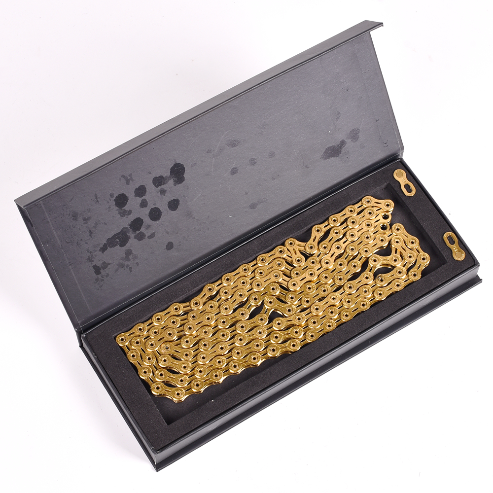 12Speed126LGoldHollowLichtgewichtFietskettingX1X121X12SysteemConnectorInbegrepenVoorRoadFietsMtbmoun-4001346294569