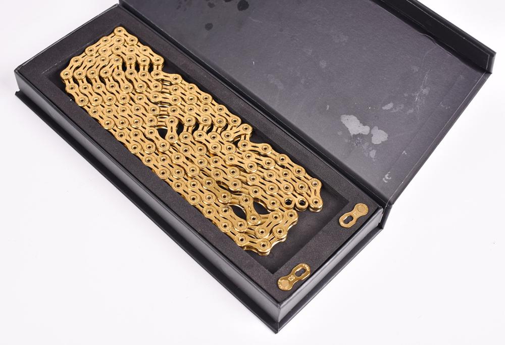 12Speed126LGoldHollowLichtgewichtFietskettingX1X121X12SysteemConnectorInbegrepenVoorRoadFietsMtbmoun-4001346294569