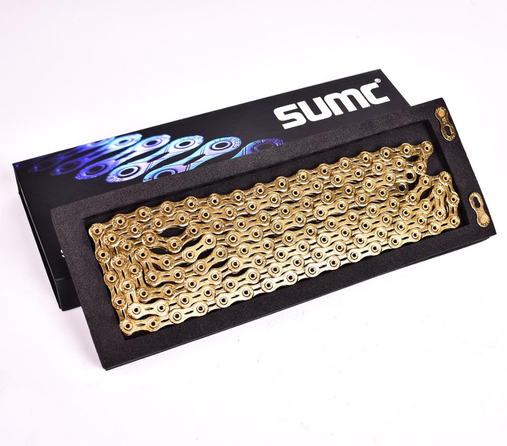 12Speed126LGoldHollowLichtgewichtFietskettingX1X121X12SysteemConnectorInbegrepenVoorRoadFietsMtbmoun-4001346294569