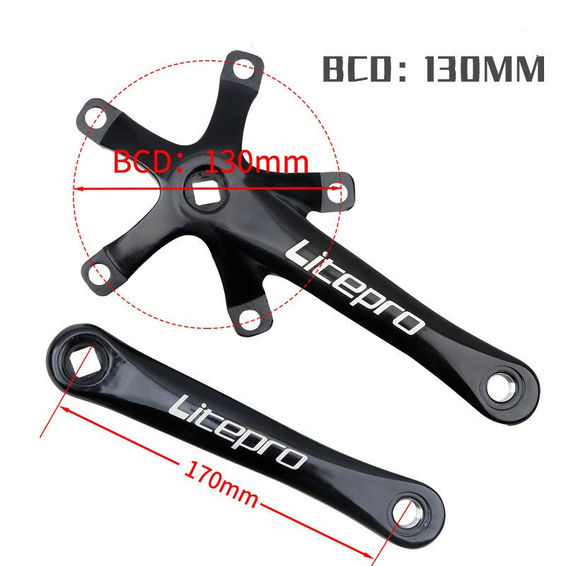 130BcdFietsKettingbladCrankstelVouwfietsBmxSingleSpeedLiteproKettingwielAL7075170MmCrank45T47T53T56T-1005001286161205