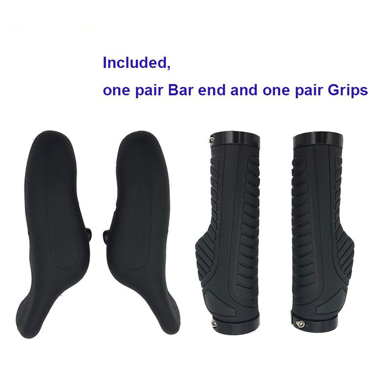 1PaarFietsGripsMtbFietsStuurGripsEndBarFietsenOnderdelenTprRubberZwartKleurMountainbikeBarEndgrips-4001265282204