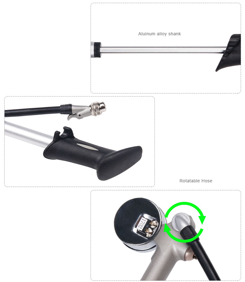 300PSIAirSupplyInflatorFietsPompOpTeBlazenVorkShockPastSchraderMetPsiBarGaugeBleederOpvouwbareSlangb-4001309578943