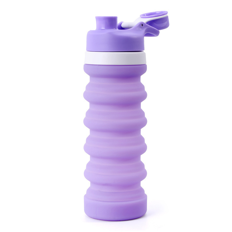 550mlPortableSiliconeCollapsibleWaterBottleMyDrinkingBottleKettleforSportOutdoorTravelRetractableFol-4001275460036