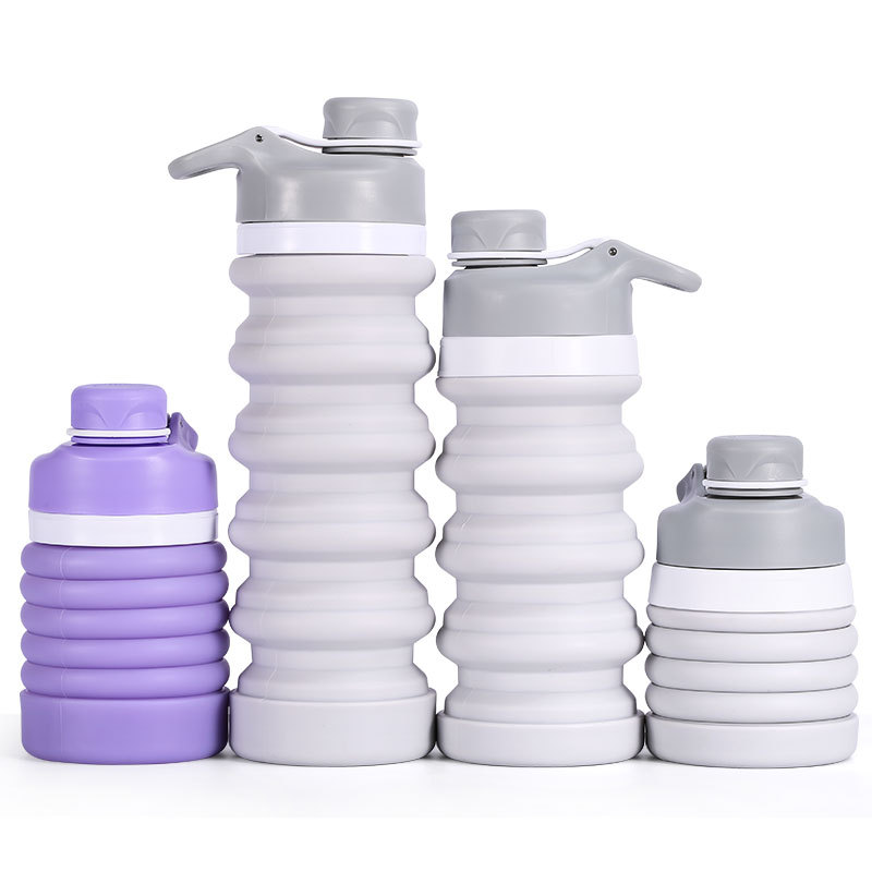 550mlPortableSiliconeCollapsibleWaterBottleMyDrinkingBottleKettleforSportOutdoorTravelRetractableFol-4001275460036
