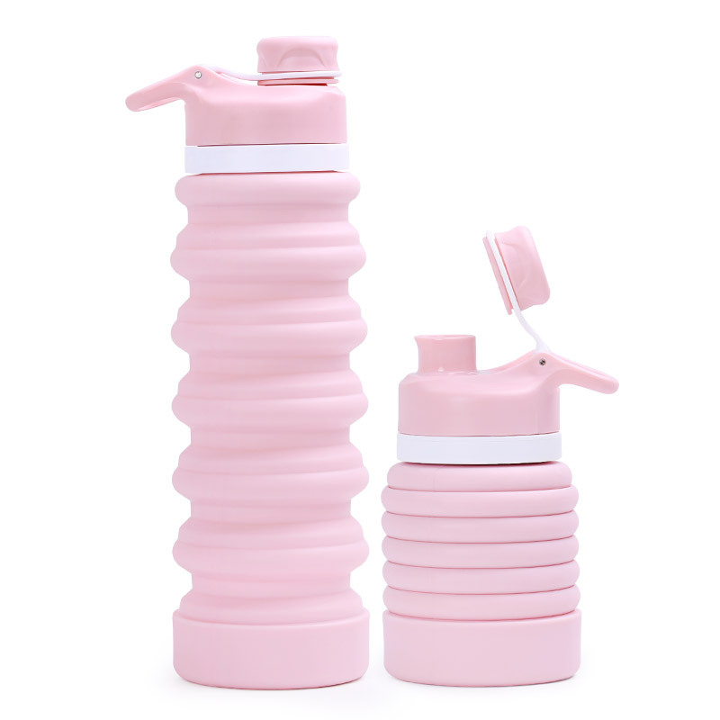 550mlPortableSiliconeCollapsibleWaterBottleMyDrinkingBottleKettleforSportOutdoorTravelRetractableFol-4001275460036