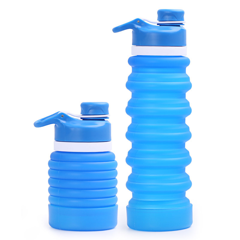 550mlPortableSiliconeCollapsibleWaterBottleMyDrinkingBottleKettleforSportOutdoorTravelRetractableFol-4001275460036