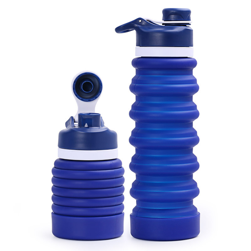 550mlPortableSiliconeCollapsibleWaterBottleMyDrinkingBottleKettleforSportOutdoorTravelRetractableFol-4001275460036