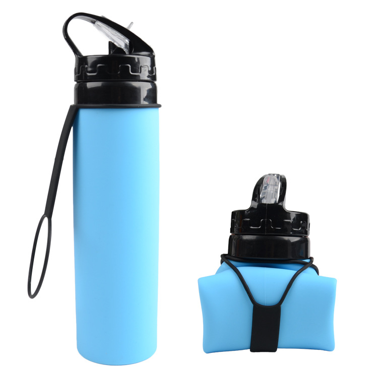600MlFoodGradeSiliconenInklapbareFlessenReizenVouwenFlesDraagbareWaterkokerMijnOpvouwbareDrinkFlesWa-1005001315696493