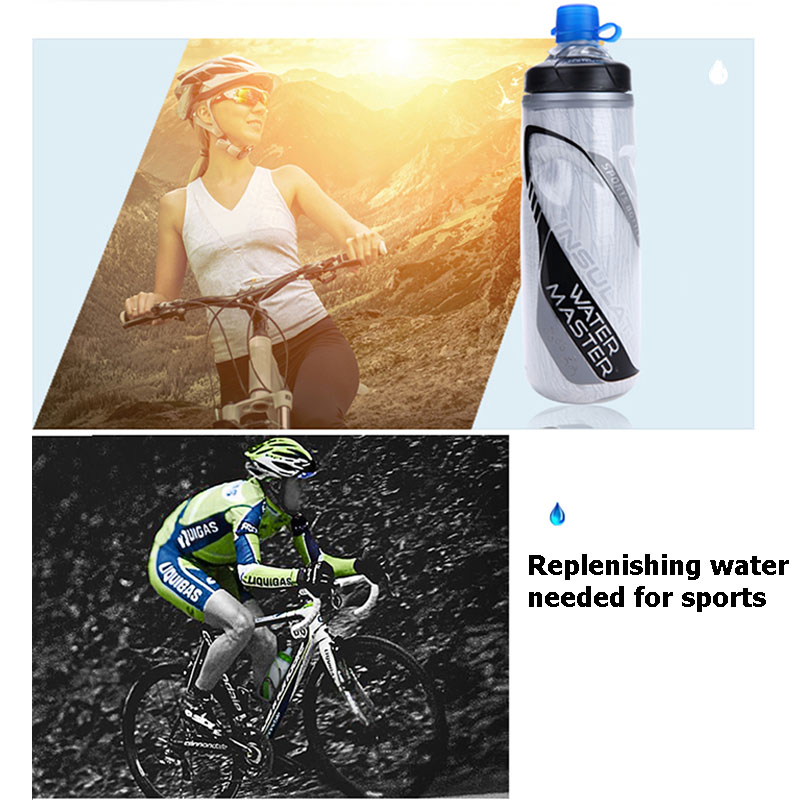 610mlBicycleBottleOutdoorSportKeepColdBottleCyclingClimbingHikingDrinkBottleCoolerWarmerBikePlasticW-4001274553796