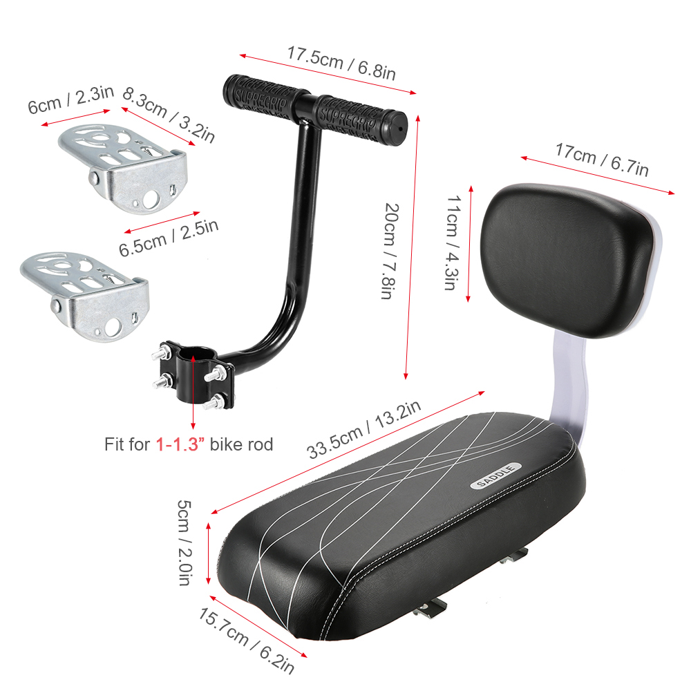BicycleBackSeatBicycleChildSeatCoverBikeRackRestCushionWithBackSaddleCycleAccessoriesPartsBicicletaP-4001272314584