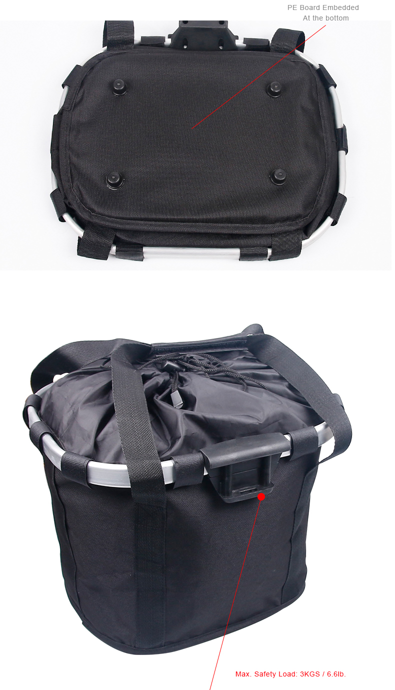 BicycleBasketHandlebarPannierCyclingCarryingsHolderBikeRidingPouchCycleBikingFrontBaggageBag-4000493386302