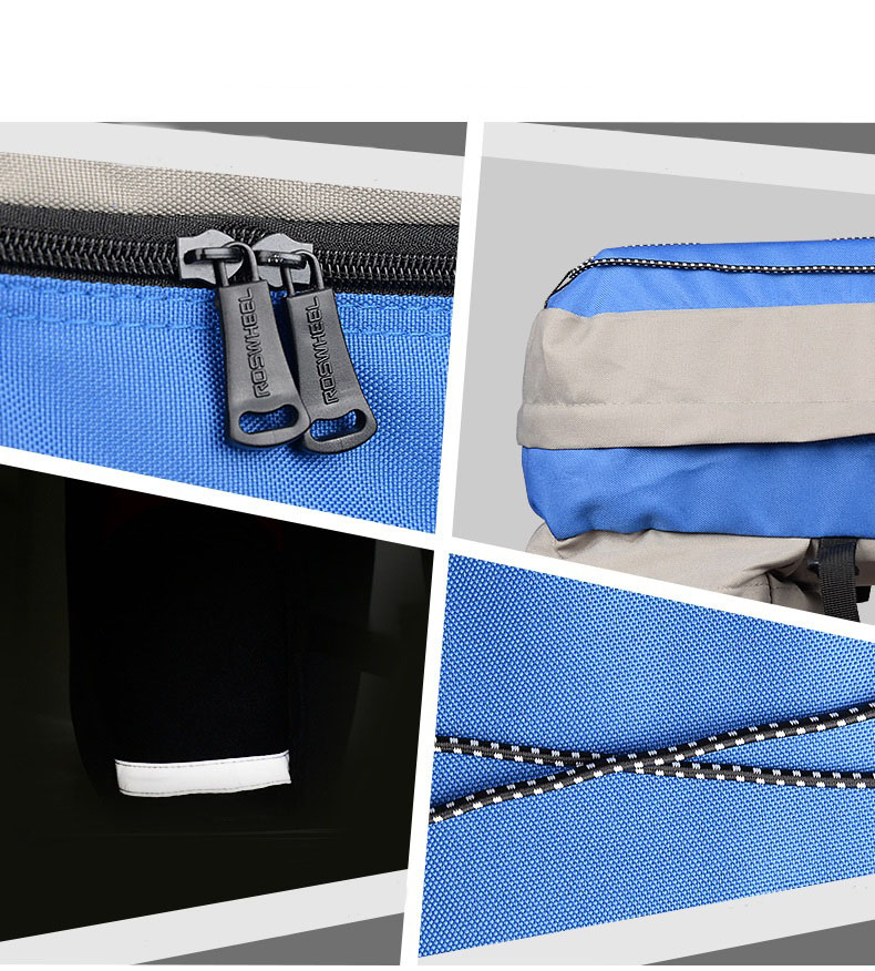 BikeAccessories60LBagBlackBlueRedDoubleBicycleRearSeatTrunkBagHandbagPannierwithRainCover-32913489547