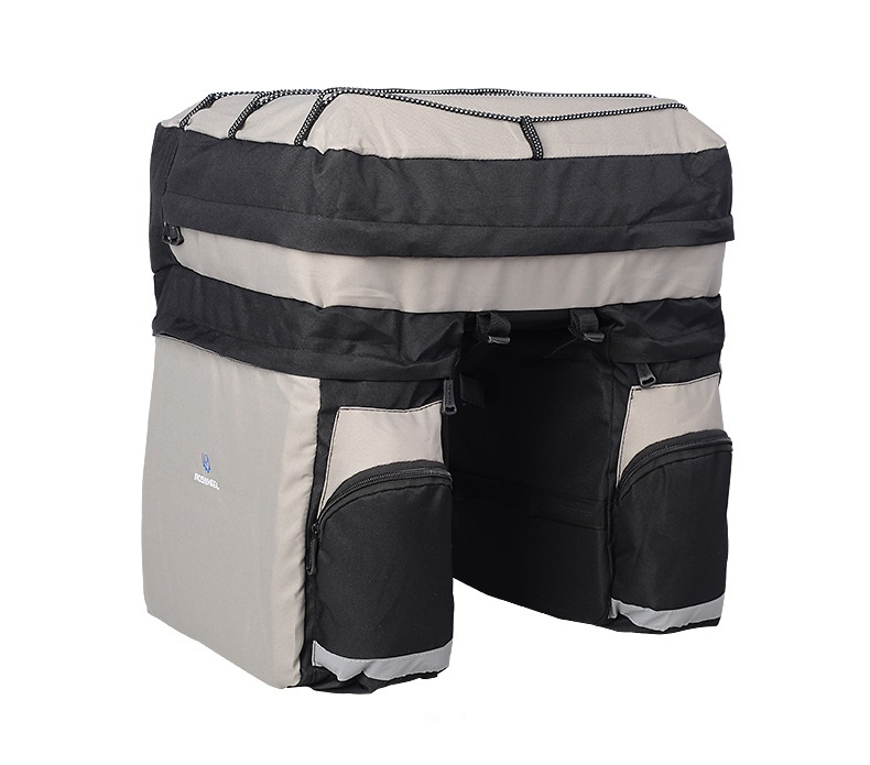 BikeAccessories60LBagBlackBlueRedDoubleBicycleRearSeatTrunkBagHandbagPannierwithRainCover-32913489547