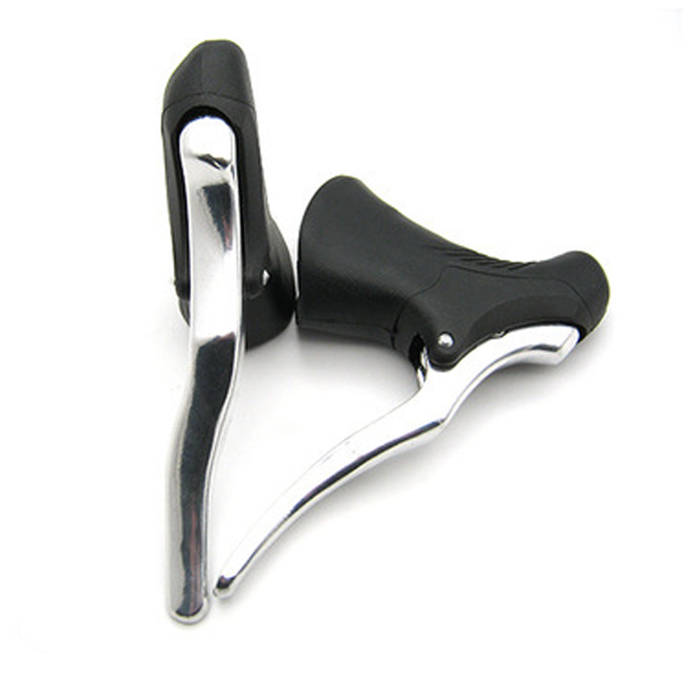 Catazer1PaarRacefietsDropBarDubbeleHandvatRemHevelsRacingFietsFixedGearDual-ControlHandremmen-4001346289179