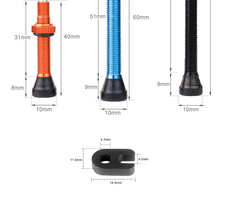 Catazer2PcsFietsTubelessBandPrestaValve40Mm60Mm80MmLegeringStemMessingKernvoorMountainRacefietsen-4001314001931