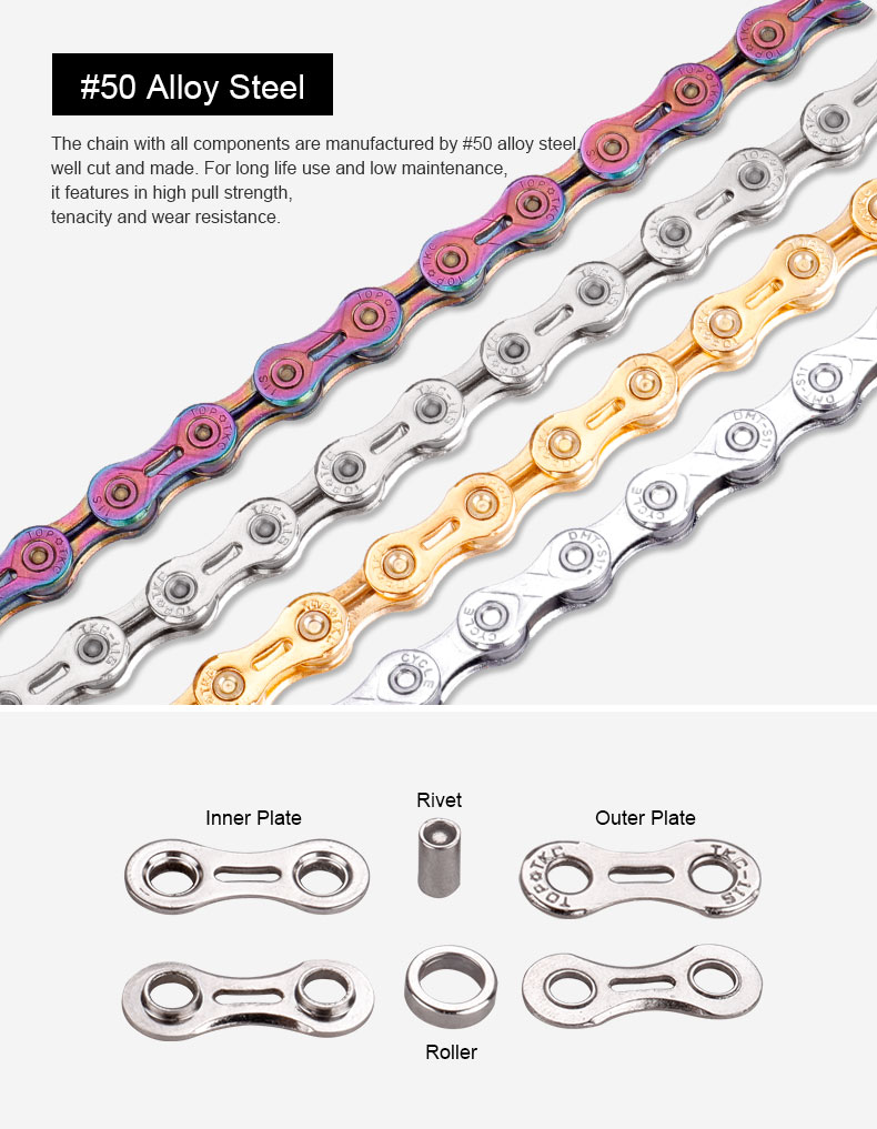 CatazerFietsketting91011SnelheidMetConnectorMasterLinksHolleMtbBikeChainGoldRadiantOptioneelTang-1005001322046642