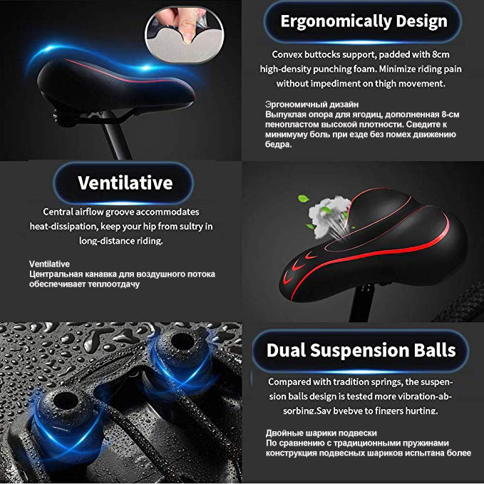 ComfortabeleSchokabsorptieEenvoudigeFietsZadelFietszadelVoorVrouwMannelijkeWaterdichteLederenFietsSe-4001297759920