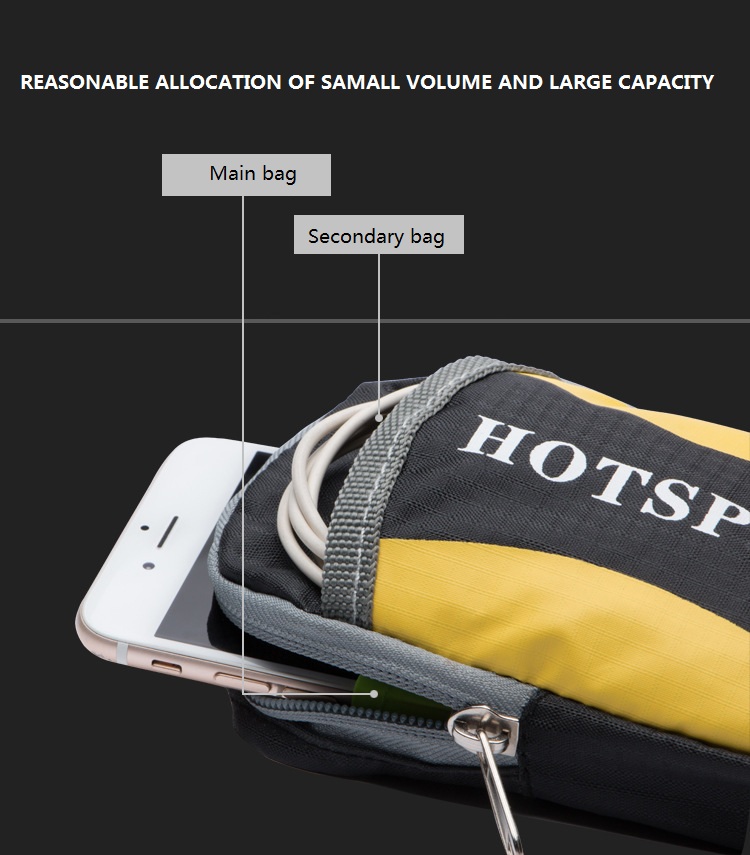 CyclingNeopreneOutdoorArmBagSportArmbandDoublePocketMulti-FunctionRunningWaterproofHandbagforRoadBik-32916712757