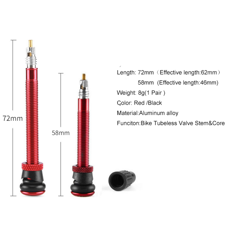 EenStuk72Mm58MmFietsVacumBandNozzleFietsVacumBandTubelessPrestaValveExtensionAluminium-4001314310330