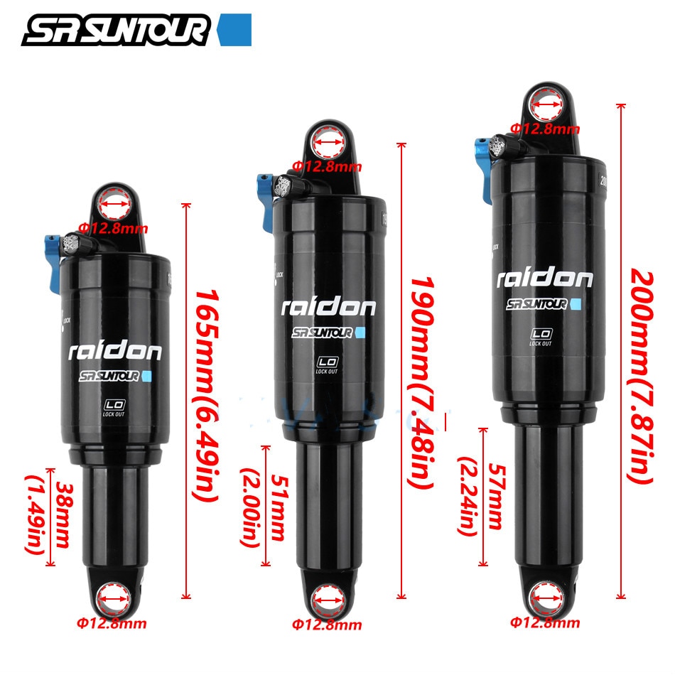 FietsAchterShock165190200MmMountainbikeMtbAmFrXdDownhillXcLuchtveringAbsorberlockoutSrSuntour-4000316008333