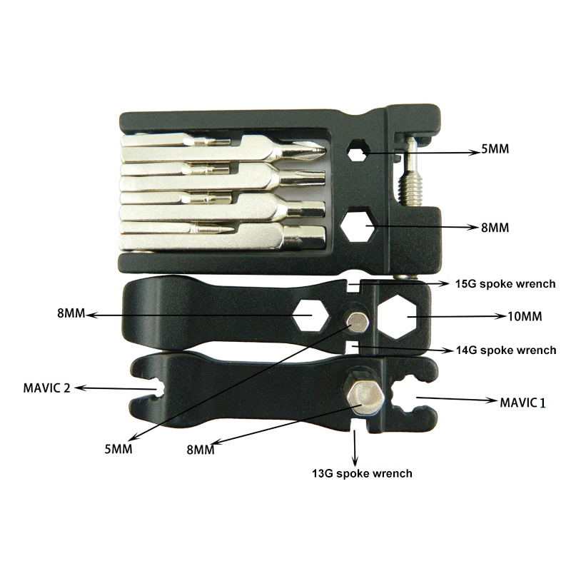 FietsMultiRepairTools19In1DraagbareFietsFietsenSetKitOpvouwbaarInbussleutelMountainCyclingBikeGereed-4001227361507