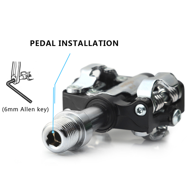 FietsPedaalAluminiumMtbMountainbikePedalenSealedBearingNon-ClipsPedaalZelfsluitendePedaalSpdFietsped-4001365303221