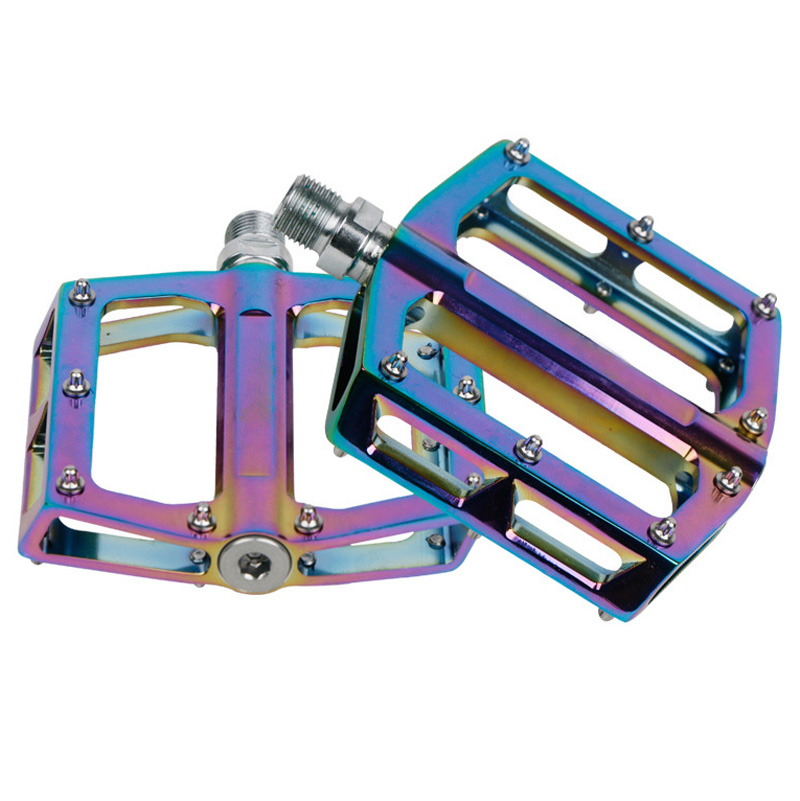 FietsPedaalAluminiumVoetpedaal2-LagerFietsPedaalRegenboogKleurrijkeGalvaniserenPedalen-4001365190522