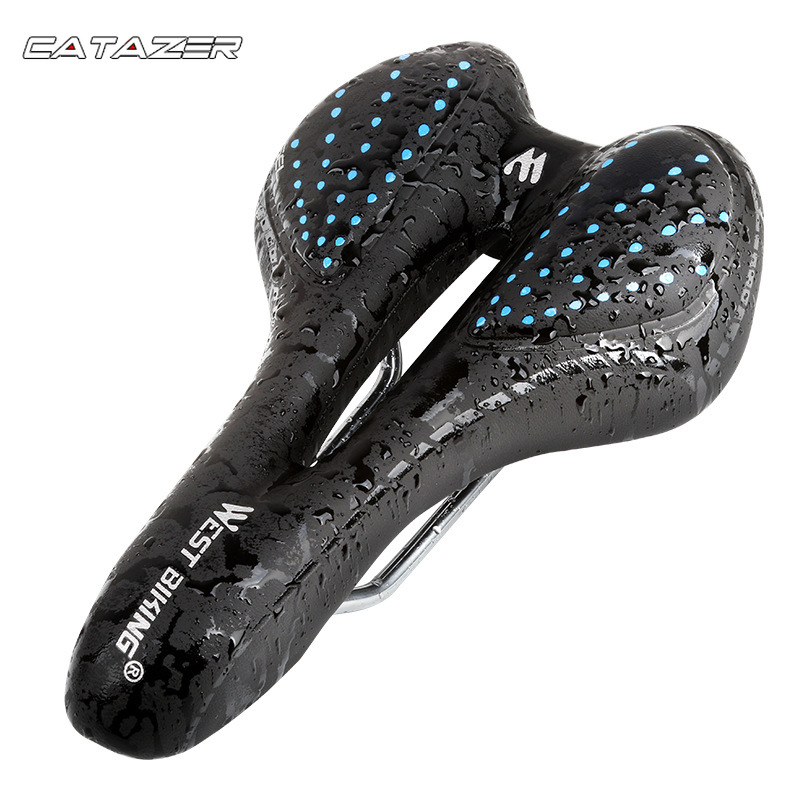FietsZadelSiliconenKussenPuLederenOppervlakSilicaGevuldGelComfortabeleFietsenSeatShockproofFietsZade-1005001419385534