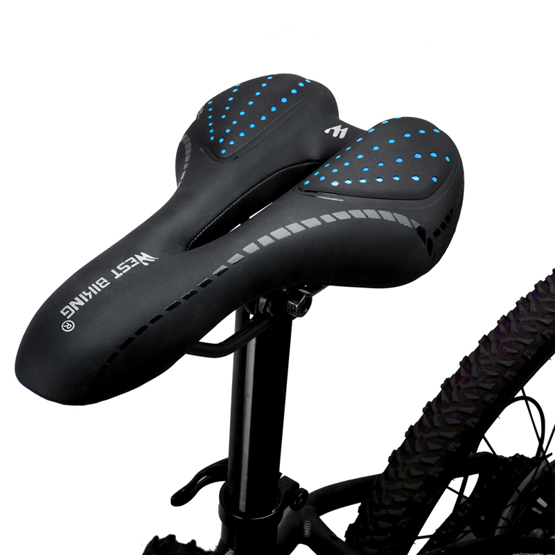 FietsZadelSiliconenKussenPuLederenOppervlakSilicaGevuldGelComfortabeleFietsenSeatShockproofFietsZade-1005001419385534