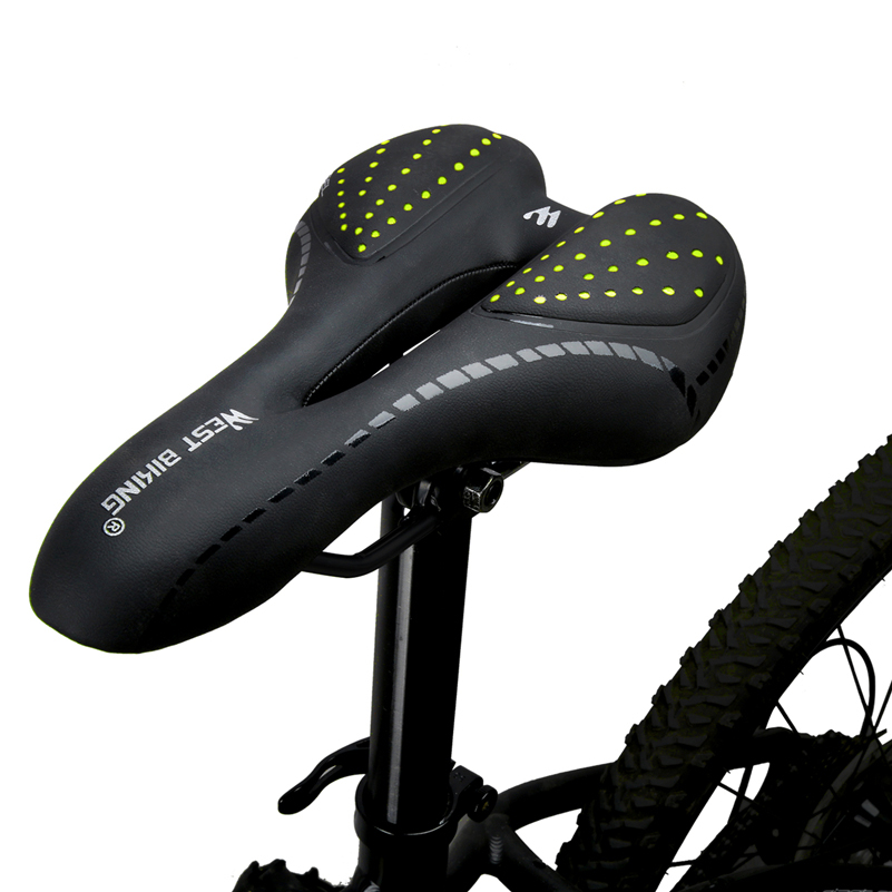 FietsZadelSiliconenKussenPuLederenOppervlakSilicaGevuldGelComfortabeleFietsenSeatShockproofFietsZade-1005001419385534