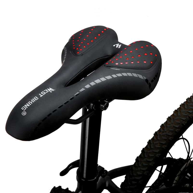 FietsZadelSiliconenKussenPuLederenOppervlakSilicaGevuldGelComfortabeleFietsenSeatShockproofFietsZade-1005001419385534