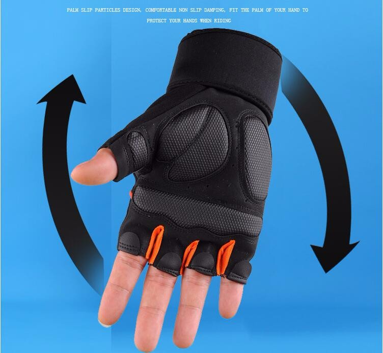 FietsenAnti-SlipAnti-ZweetMannenVrouwenHalfVingerHandschoenenAdemendAnti-ShockSportHandschoenenMtbBi-1005001386870830