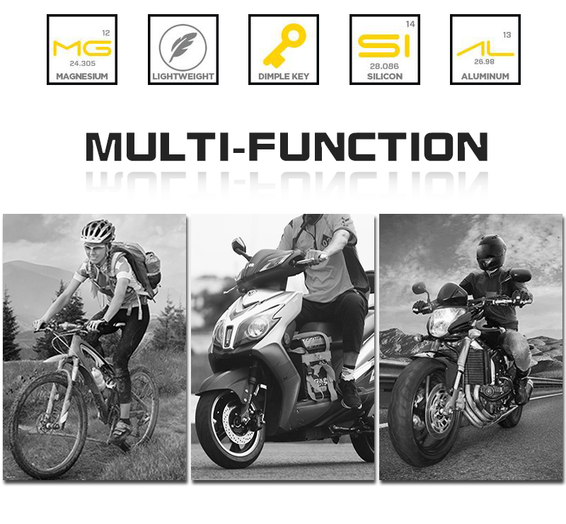 FietsslotMet3SleutelsVeiligheidAnti-DiefstalFietsslotMagnesiumLegeringSterkeHangslotVoorFietsMotorfi-4001320552809