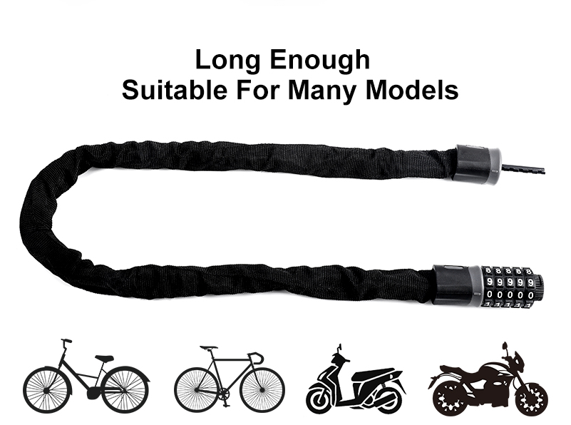 FietsslotStaalAnti-DiefstalFietsKettingslotBeveiligingVersterkteFietsenKettingslotMotorfietsFietsAcc-4001320749754