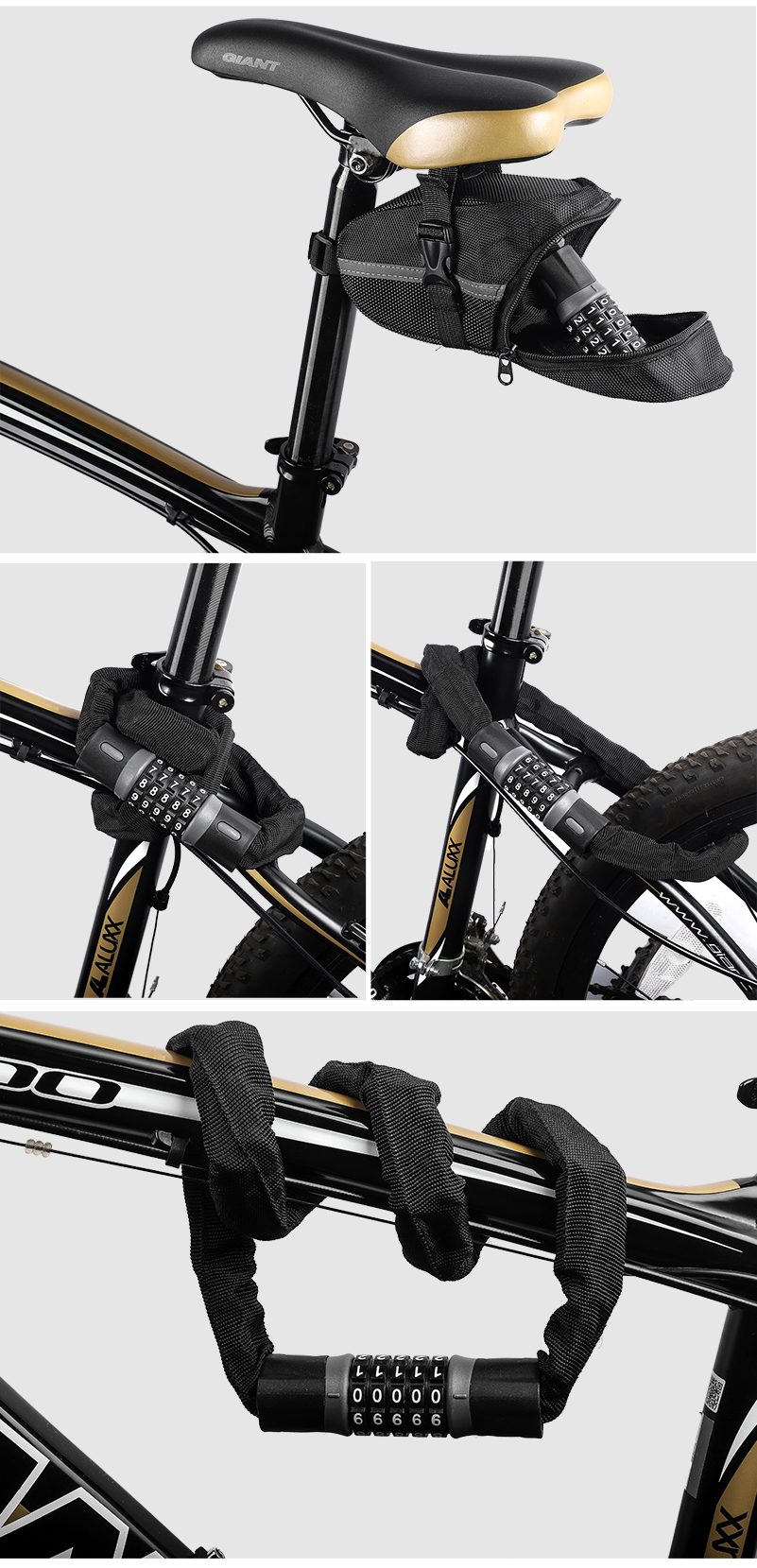 FietsslotStaalAnti-DiefstalFietsKettingslotBeveiligingVersterkteFietsenKettingslotMotorfietsFietsAcc-4001320749754