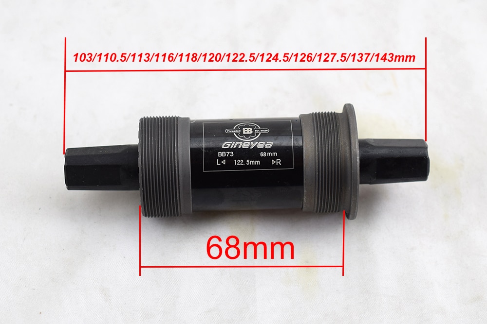 GINEYEAMTBBicycleBottomBracket68103110511311611812012251241261275137147mmSquareRoadMountainBikeBBSet-4000522885709