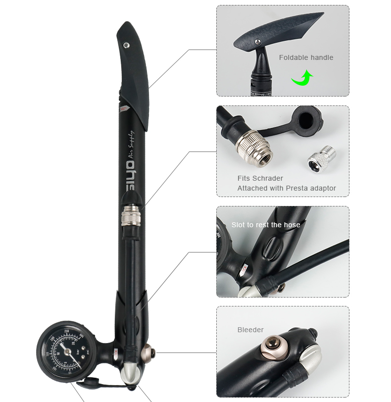 HogeDrukDubbeleCilinderDraagbareMiniInflatorZelfRijdenFietsenApparatuurFietsAccessoiresFietsPompTire-4001309602623