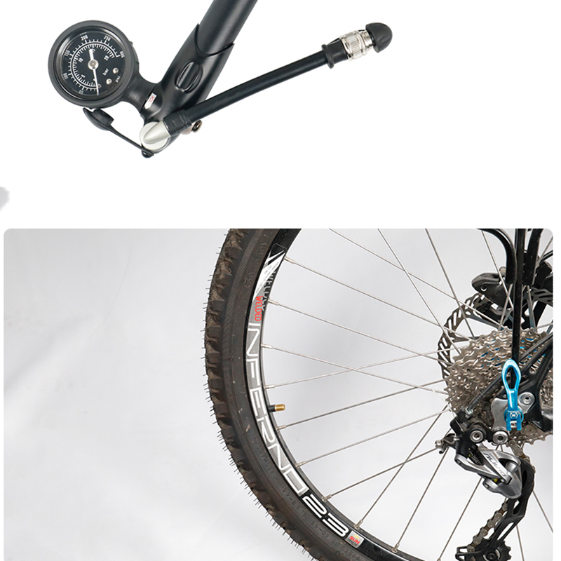 HogeDrukDubbeleCilinderDraagbareMiniInflatorZelfRijdenFietsenApparatuurFietsAccessoiresFietsPompTire-4001309602623